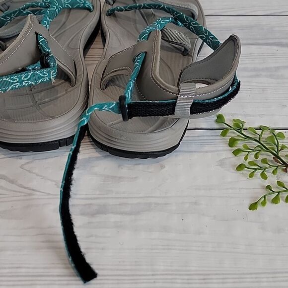 Ron Jon Surf Shop Sport Sandal - Teal & Grey Womens Size 10 - Picture 7 of 11